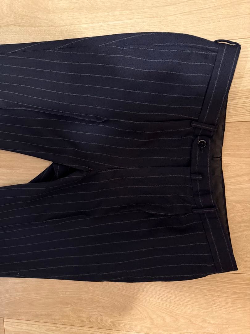 【Ryo 】BEAMS F ストライプスーツ ネイビー×白 48