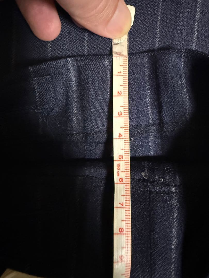 【Ryo 】BEAMS F ストライプスーツ ネイビー×白 48