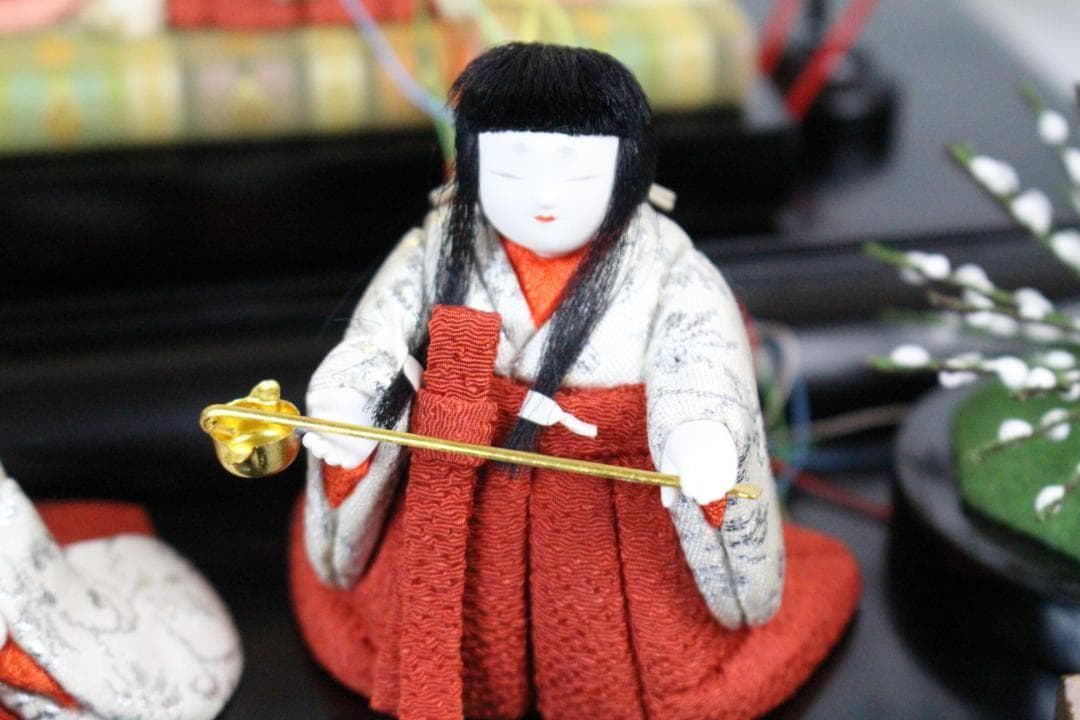 ♡松﨑 幸一光作 雛人形 五人飾 ひいな 木目込み人形 ガラスケース