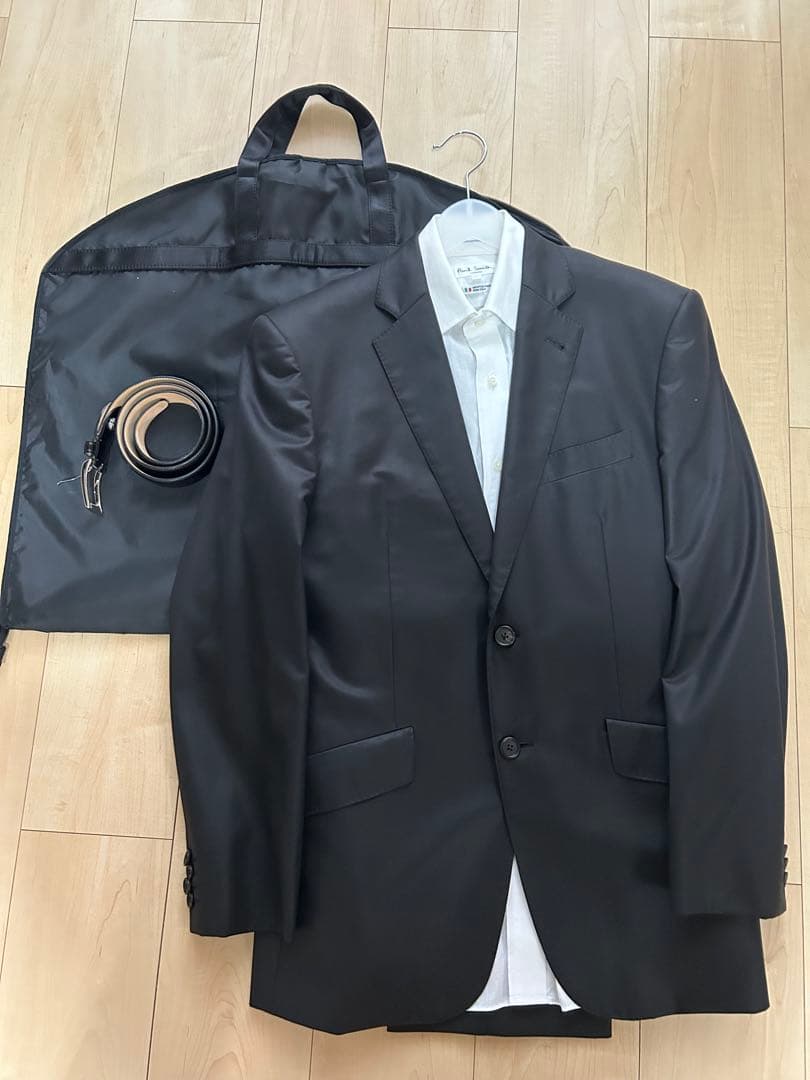 【ポールスミス】Paul Smith ブラックスーツSETベルト靴付き
