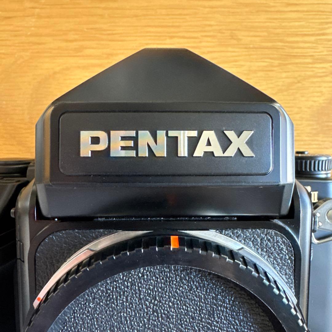 【美品・OH済】PENTAX 67Ⅱ AEファインダー ウッドグリップ付