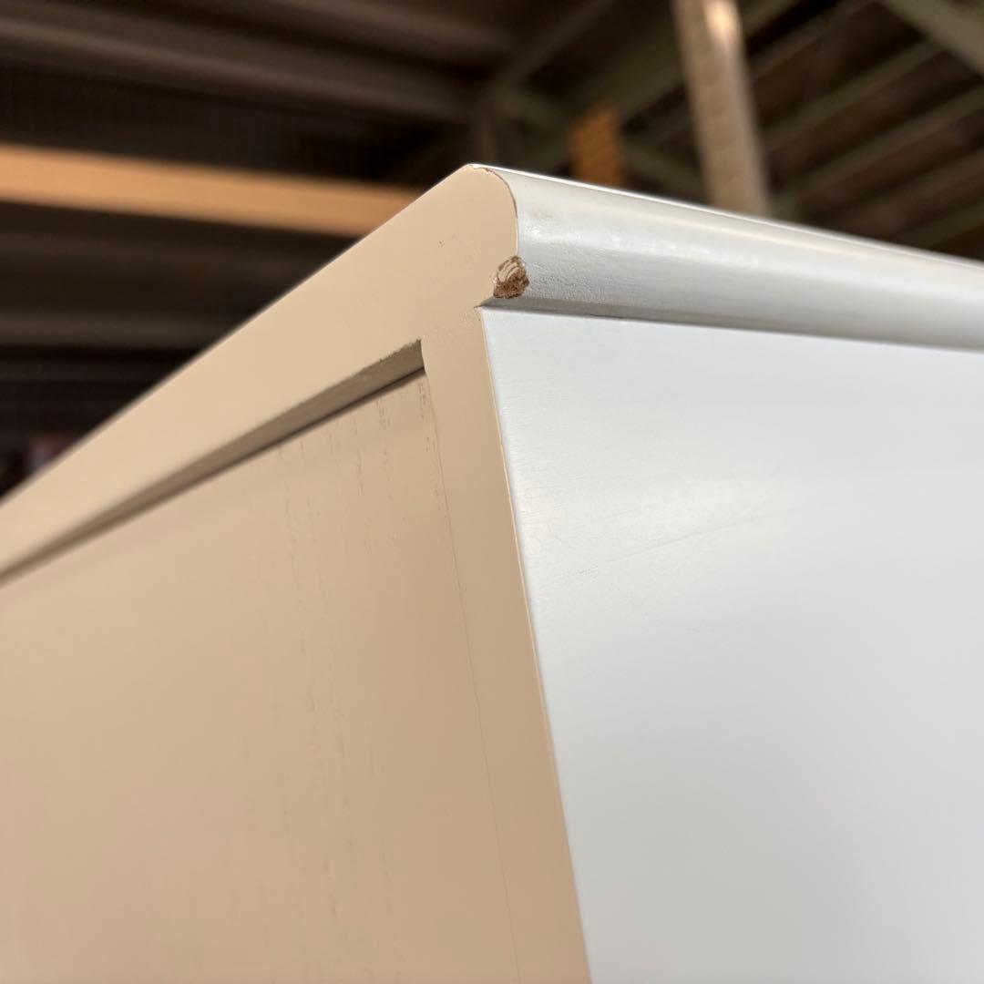 訳あり品【130】フレンチカントリー調ホワイトチェスト四段五つ引き木製タンス収納