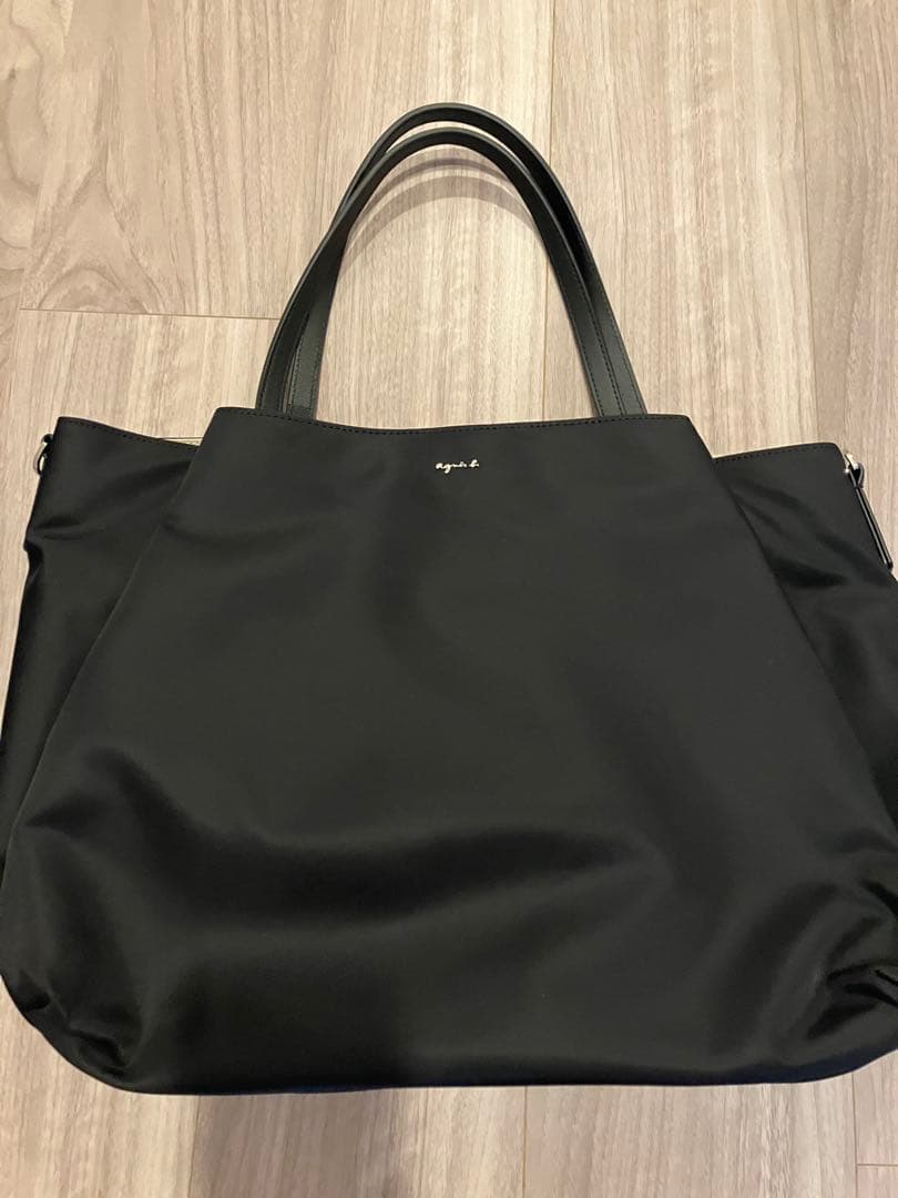 agnes b. ナイロン トートバッグ OAS14-01 ブラック