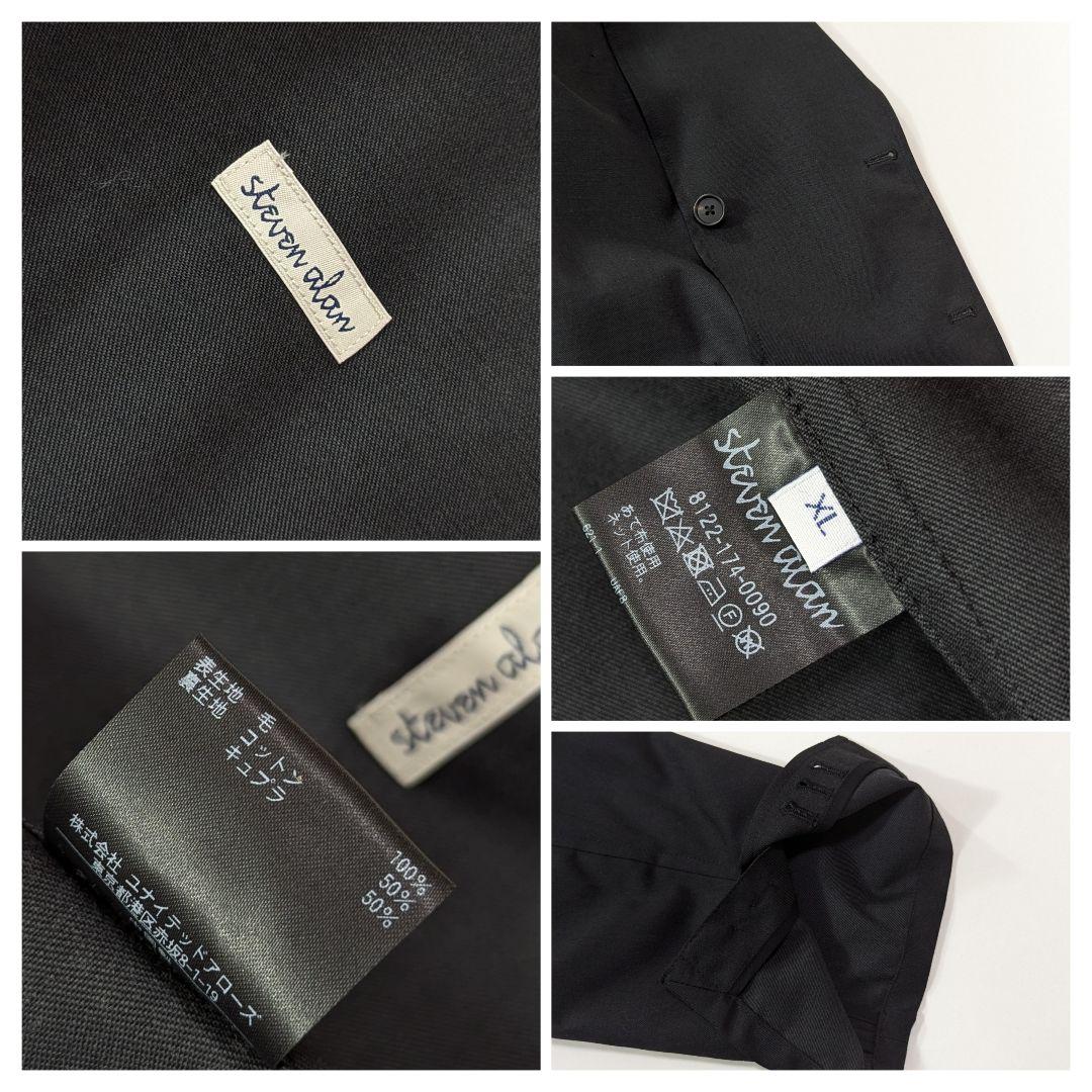 超高級ウール★未使用級スティーブンアラン　ダブル　テーラードジャケット　XL
