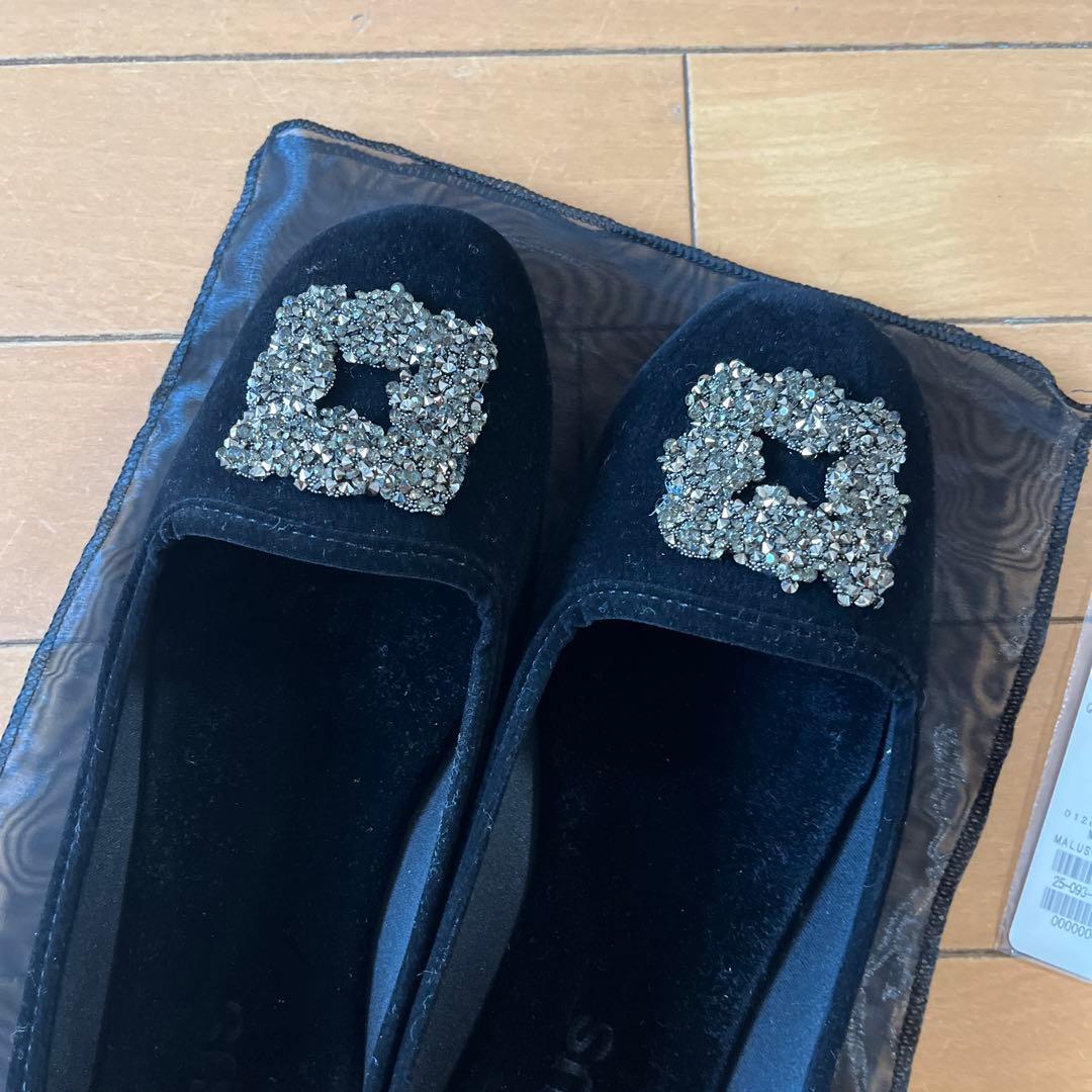 今期完売アパルトモン malus/マリュス velvet bigou shoes
