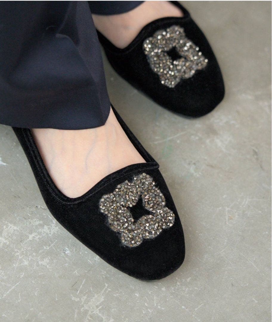 今期完売アパルトモン malus/マリュス velvet bigou shoes