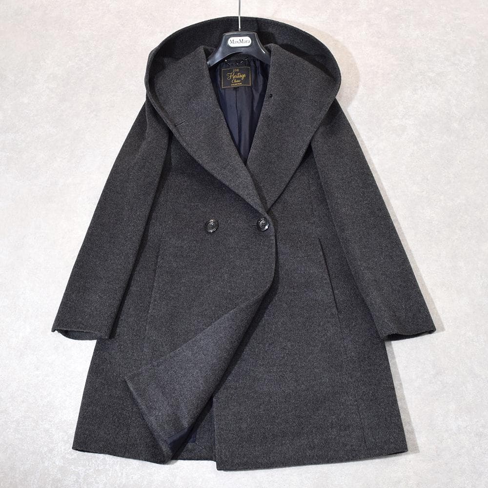 23区 × Loro Piana ロロピアーナ ウール フーデッドコート 38