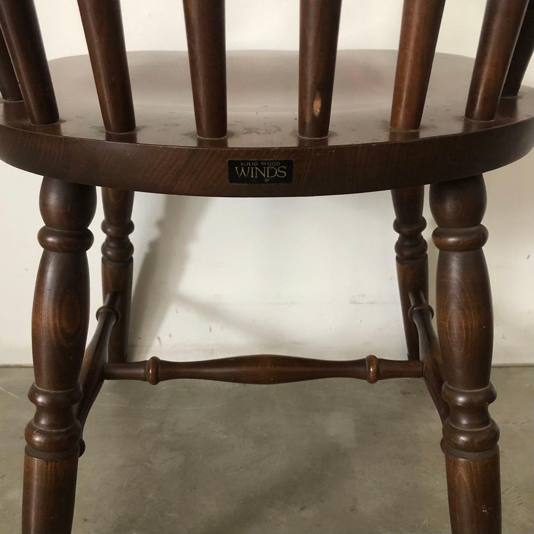 レトロ　アンティーク　古家具　キツツキ　柏木工　飛騨産業　ウィンザーチェア　椅子