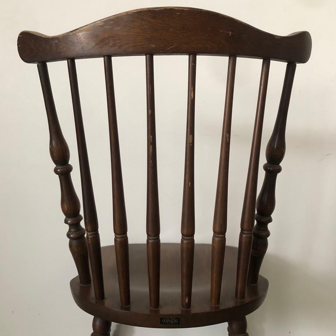 レトロ　アンティーク　古家具　キツツキ　柏木工　飛騨産業　ウィンザーチェア　椅子