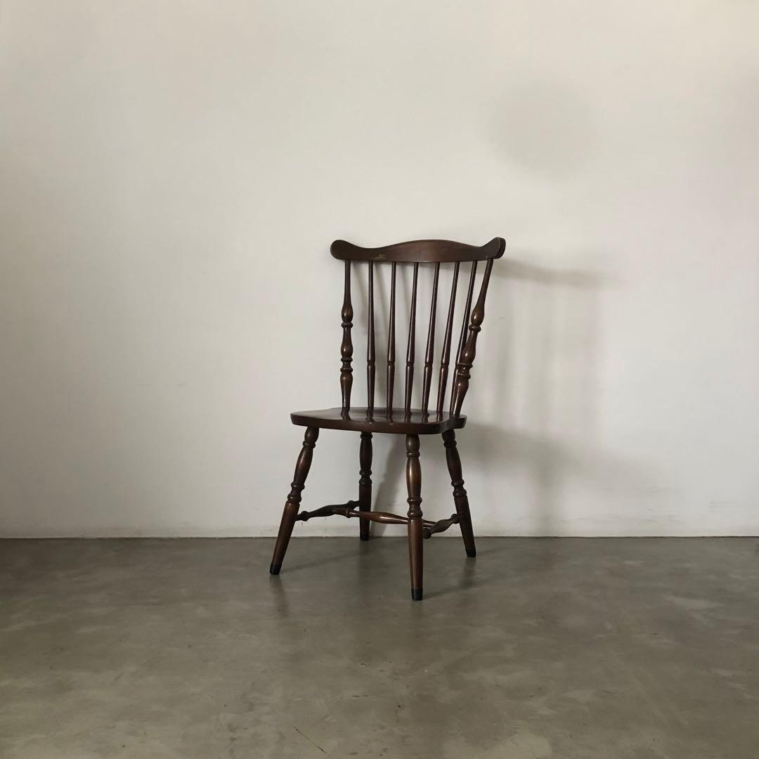 レトロ　アンティーク　古家具　キツツキ　柏木工　飛騨産業　ウィンザーチェア　椅子