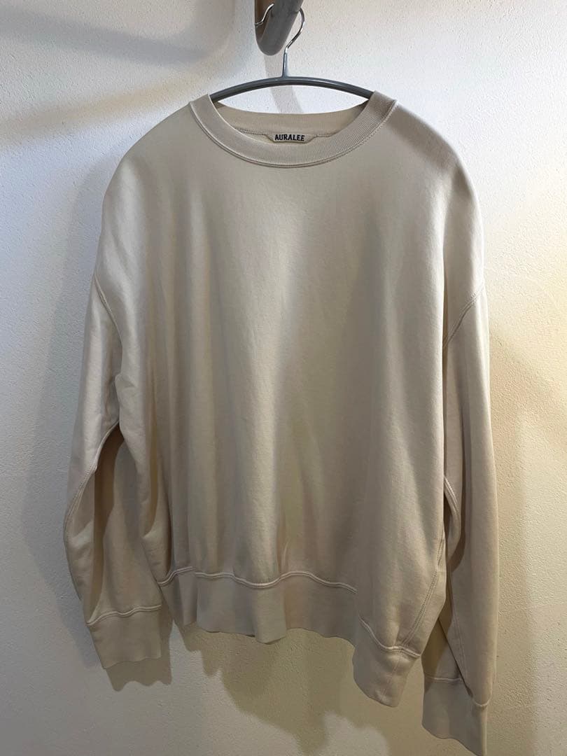 トップス AURALEE ELASTIC HIGH GAUGE SWEAT P/O 1