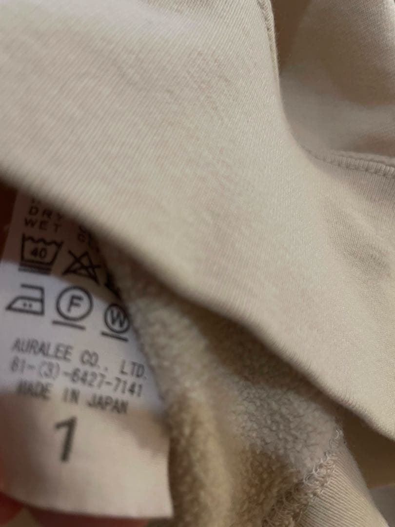 トップス AURALEE ELASTIC HIGH GAUGE SWEAT P/O 1