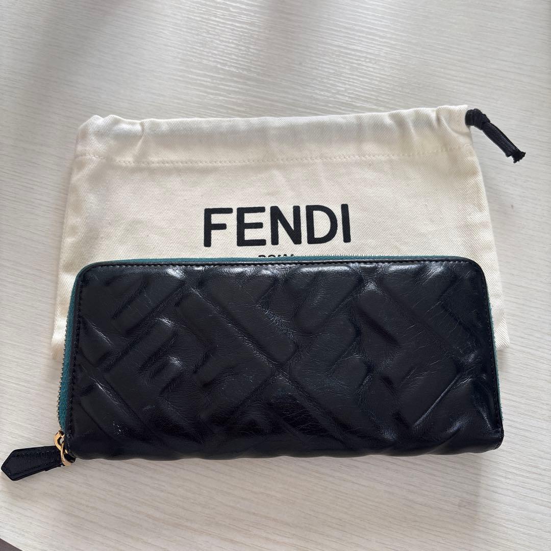 FENDI ブラック 長財布 保存袋付き