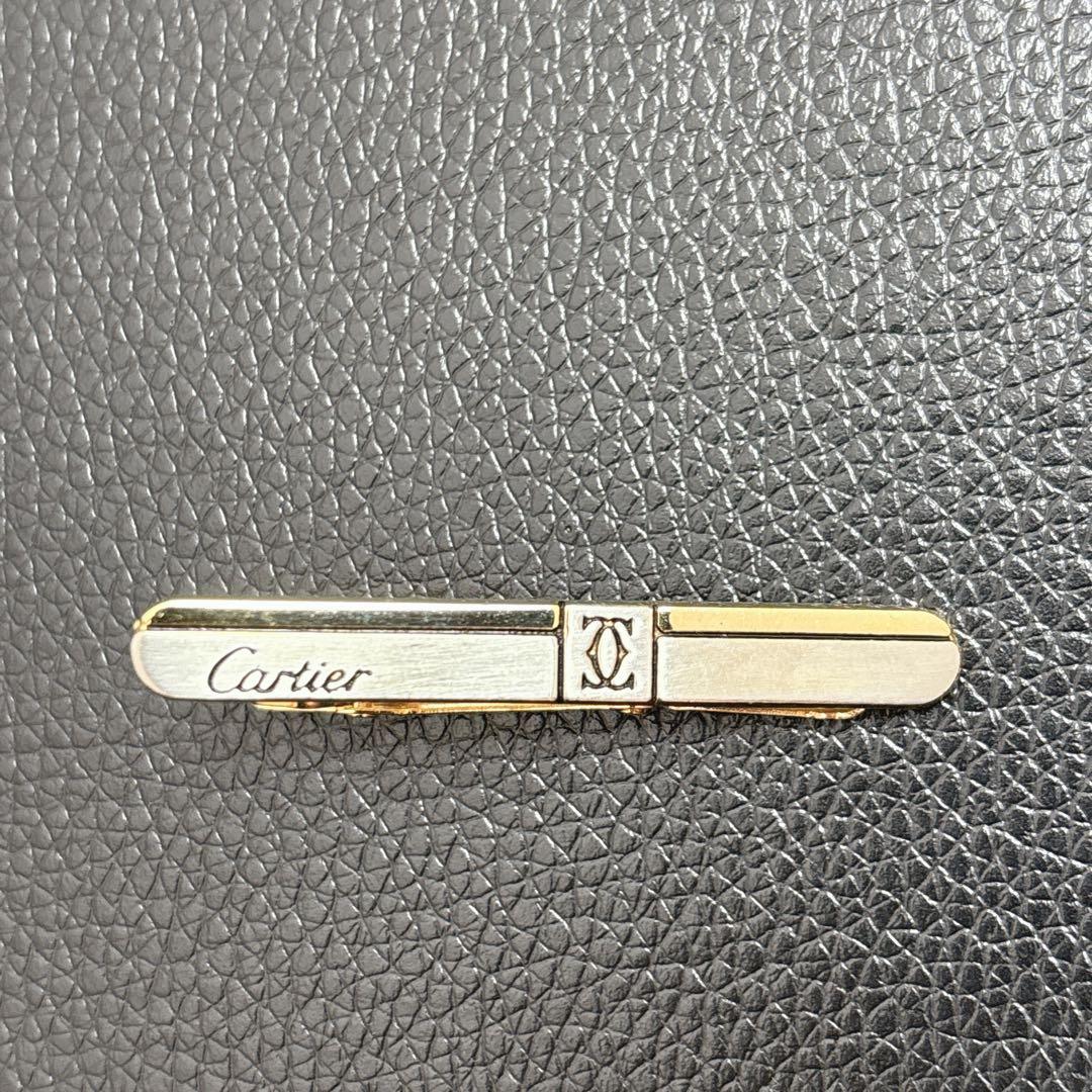 カルティエ タイピン ネクタイピン クリップ ゴールド ロゴレタッチ