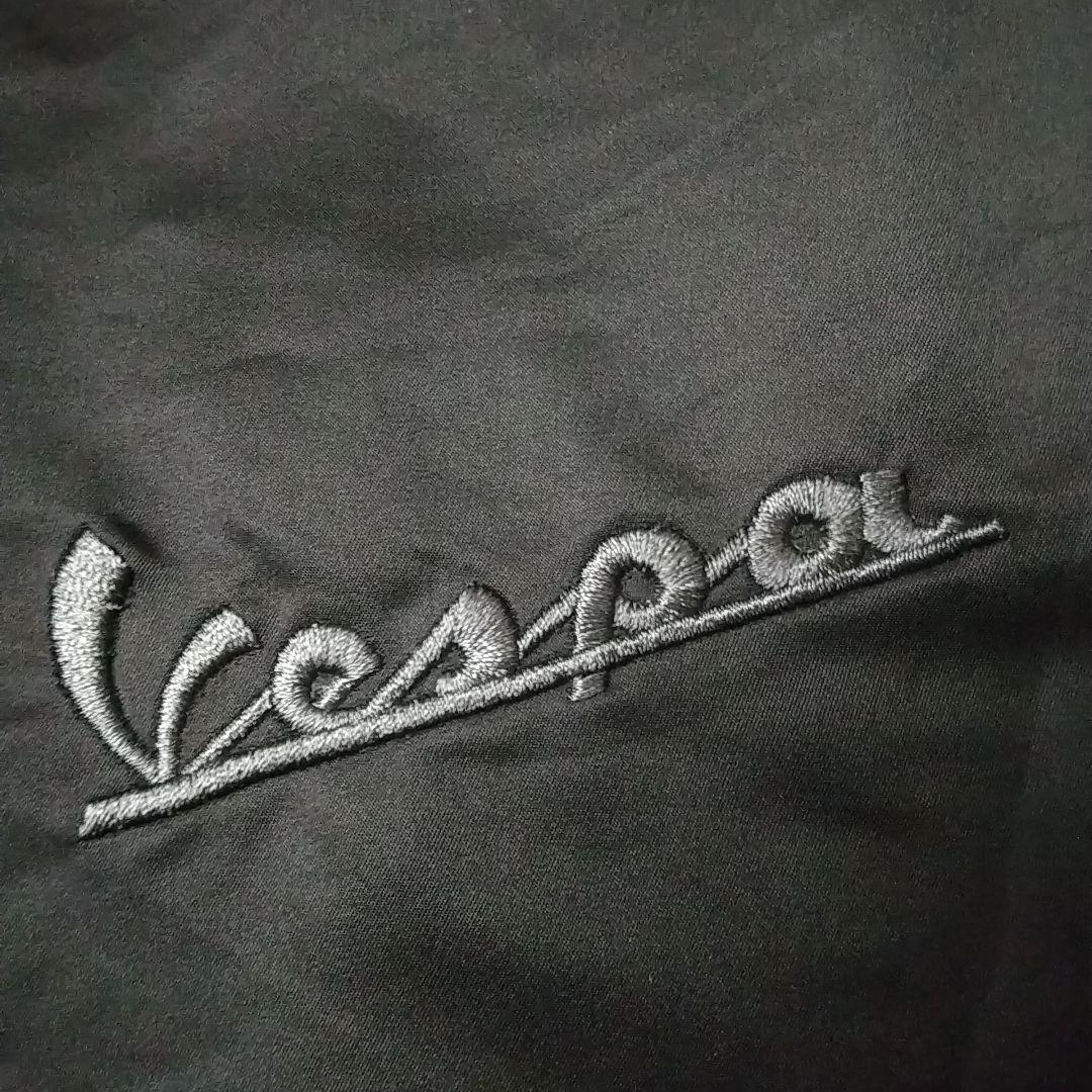 希少コラボ☆アディダス×ベスパ 刺繍ロゴ オールブラック トラックジャケット M