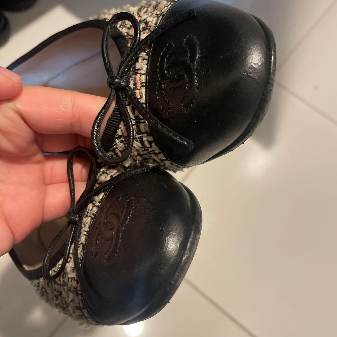 CHANEL バレリーナ　ツイード