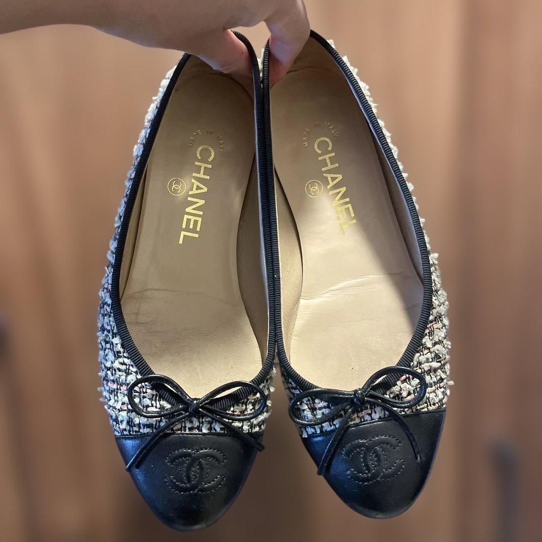 CHANEL バレリーナ　ツイード