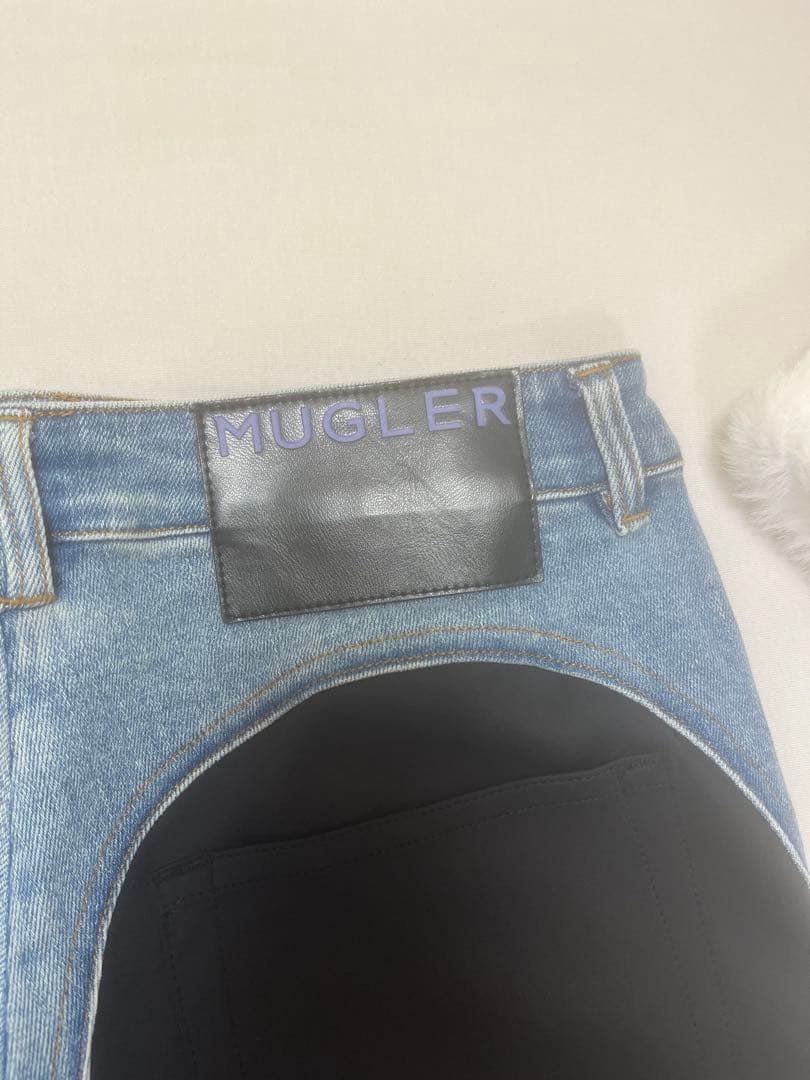 MUGLER デニムショートパンツ