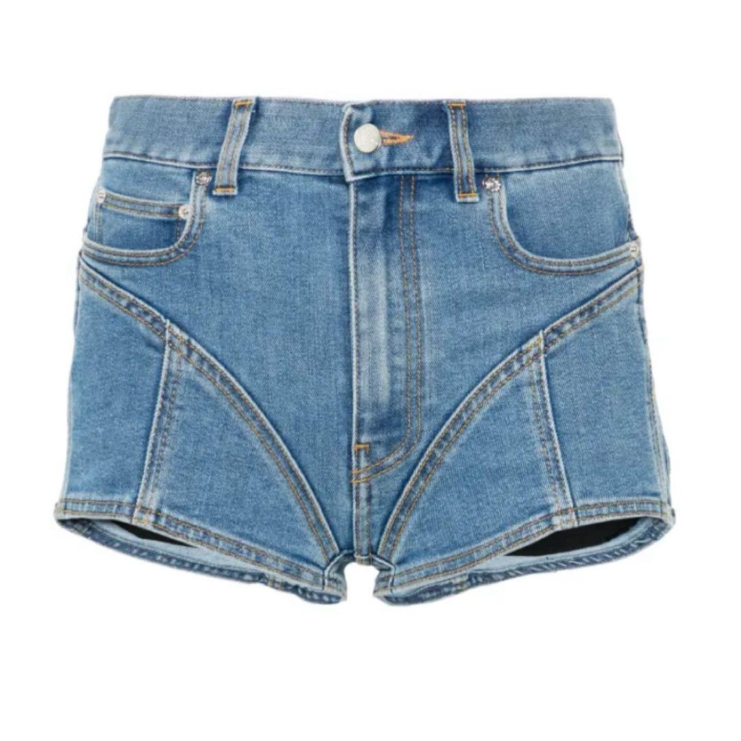 MUGLER デニムショートパンツ
