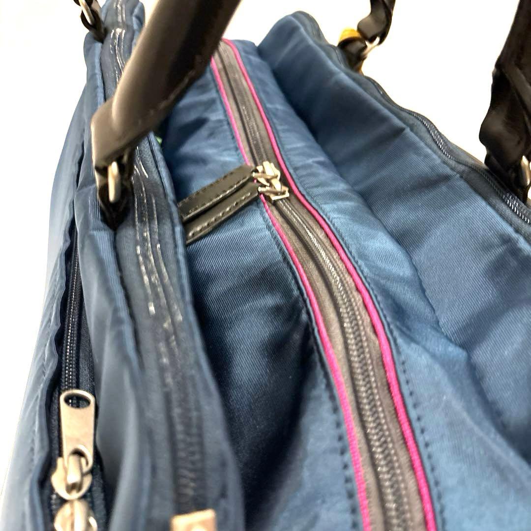 【美品】Paul Smith ナイロンボストンバッグ ネイビー A4可ACEコラ