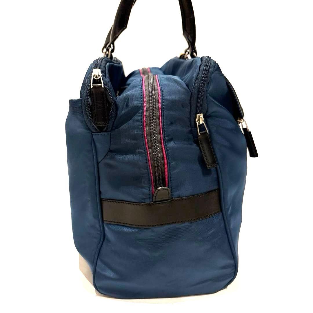 【美品】Paul Smith ナイロンボストンバッグ ネイビー A4可ACEコラ