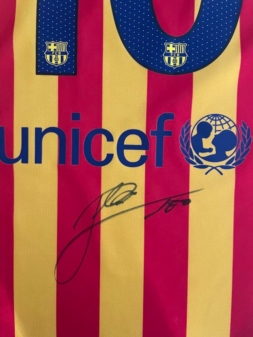リオネル メッシ バルセロナ 直筆サイン入り ユニフォーム アルゼンチン代表