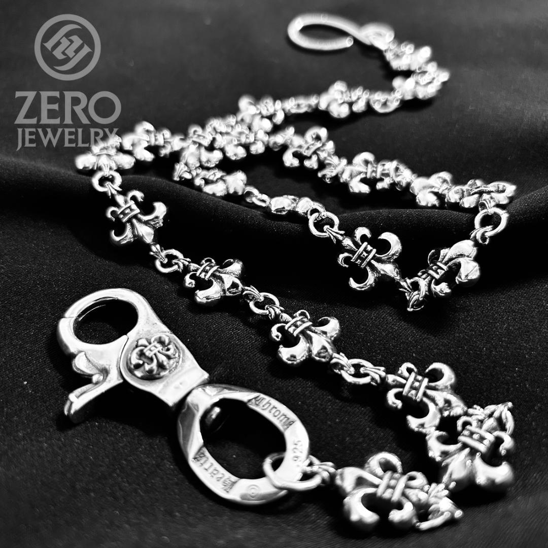 【★即日発送★925刻印】フレア ウォレットチェーン 65cm