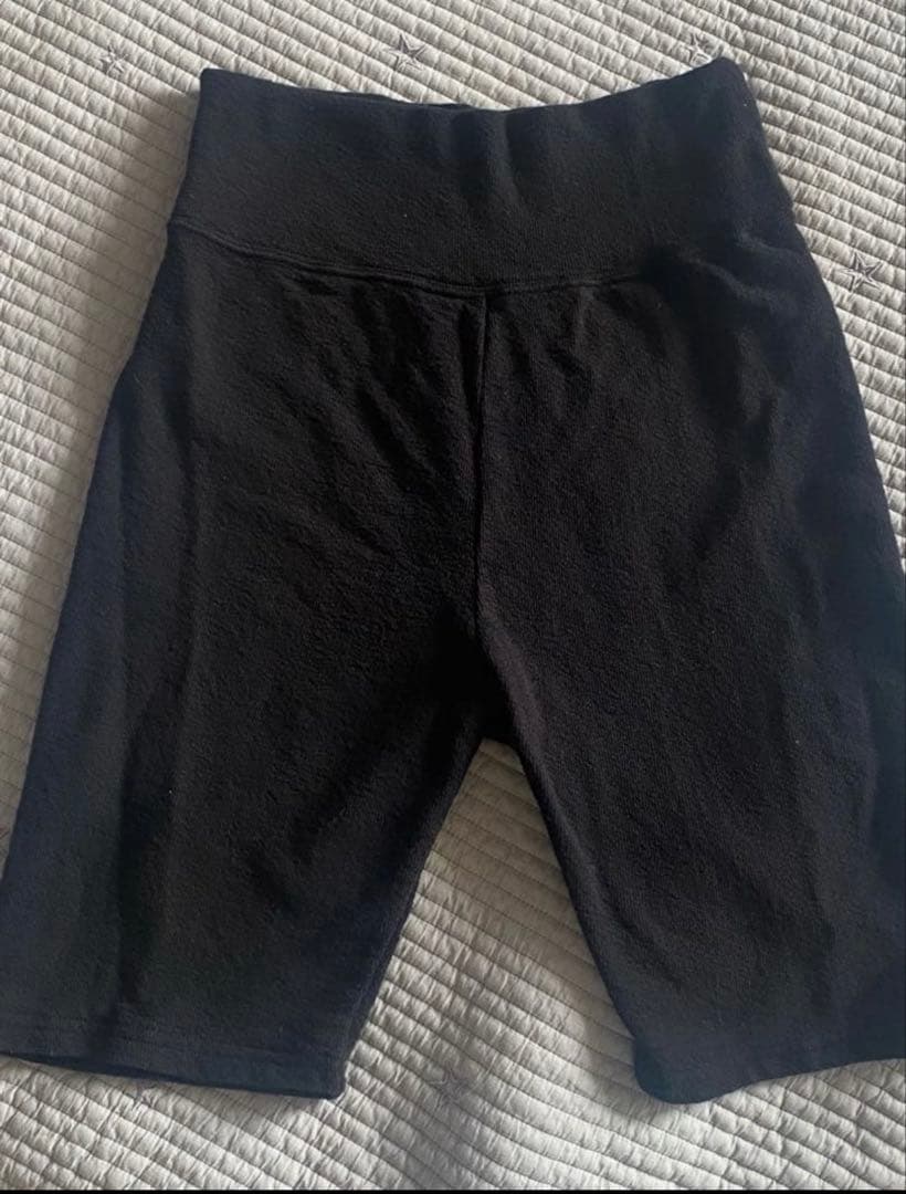 レッグウェア BIYOMA COTTON LINEN RIB SHORT LEGGINGS