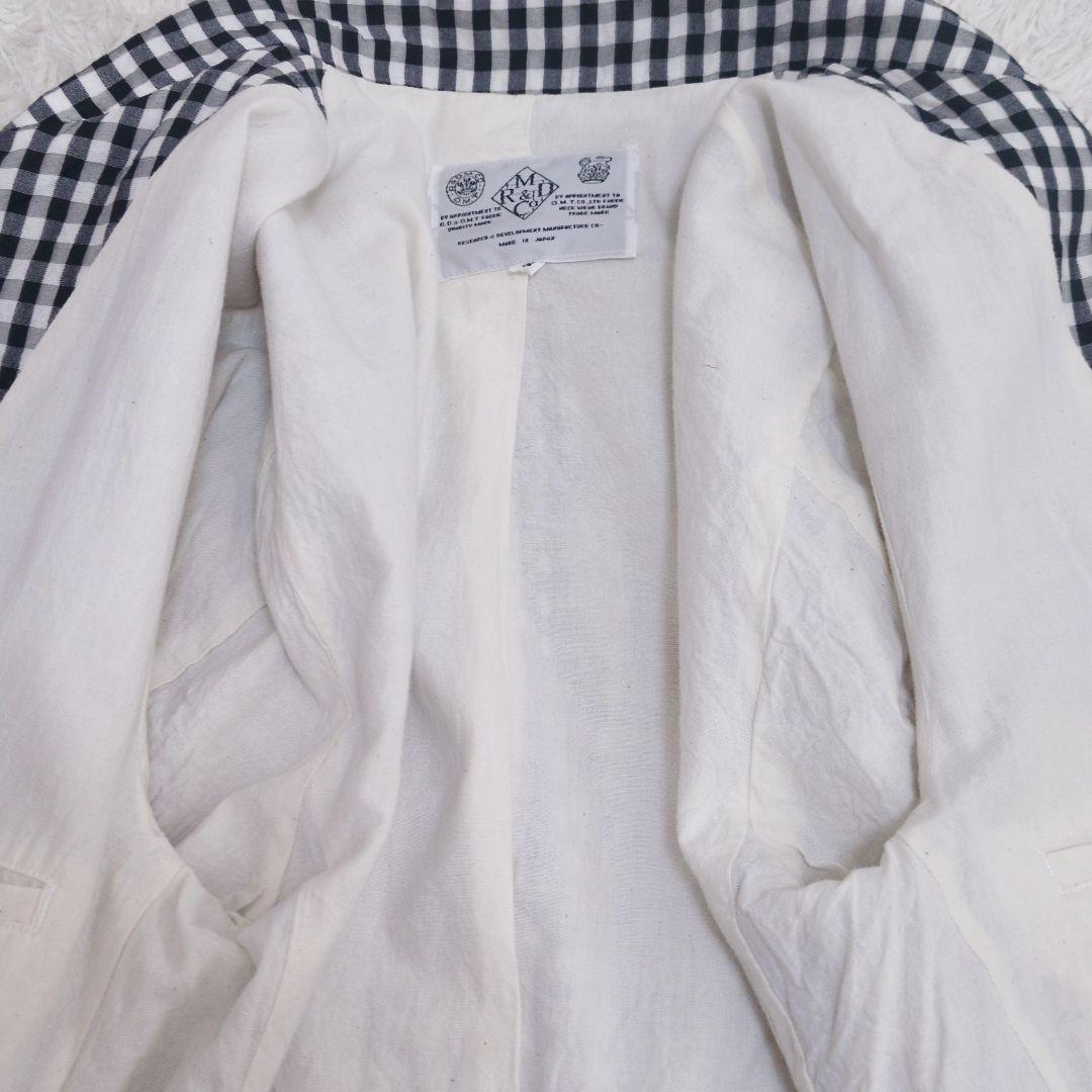 オールドマンズテーラー　テーラードジャケット　ギンガムチェック　コットンシルク