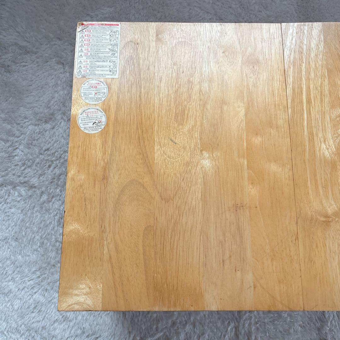 折り畳み】文机　机　座卓　作業台　花台　木製　ナチュラル 引き出し付き