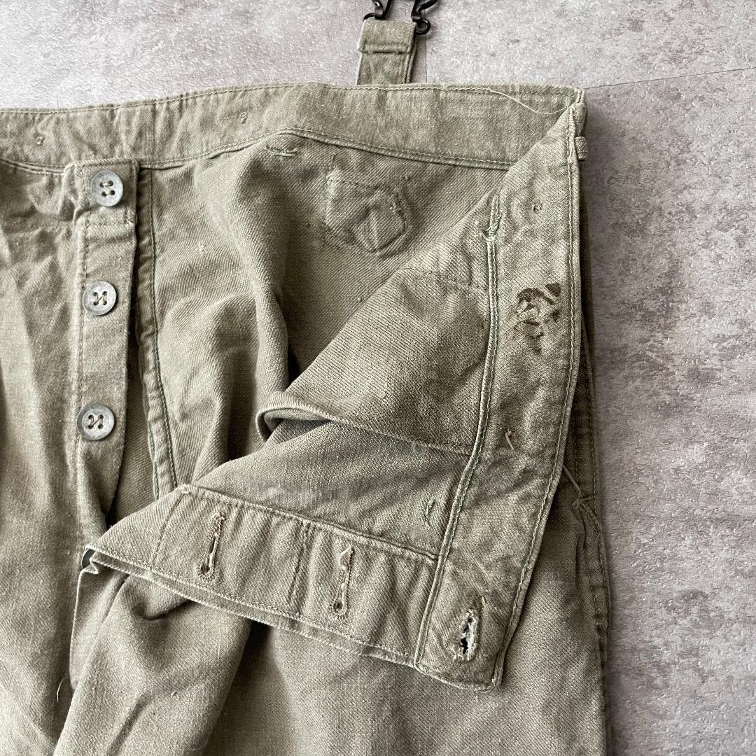 30s スウェーデン軍 実物 針式シンチバック サスペンダーボタンメタル