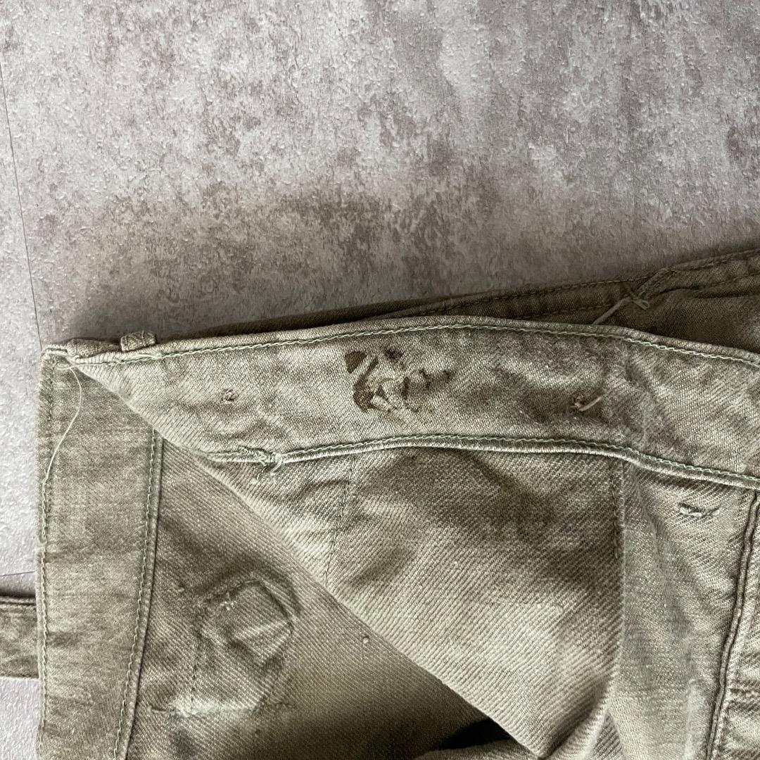 30s スウェーデン軍 実物 針式シンチバック サスペンダーボタンメタル