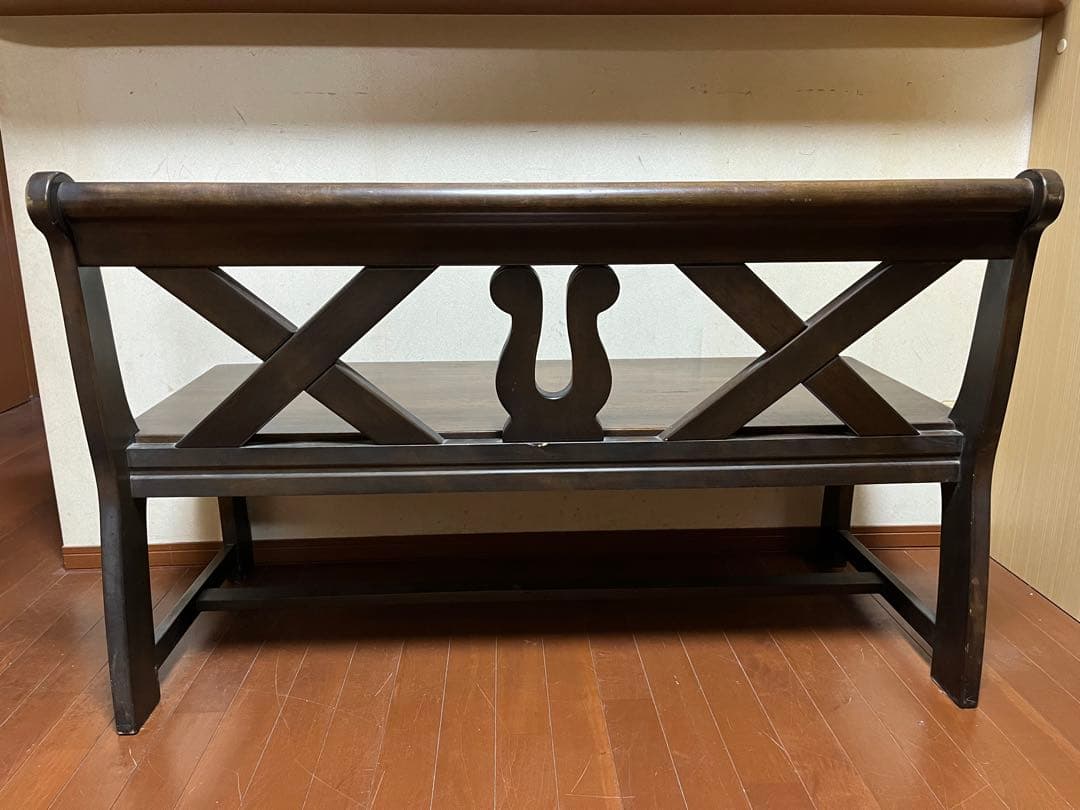 【愛知県岐阜県手渡値引】カリモク ルスティックRUSTIC ３人掛ベンチチェア