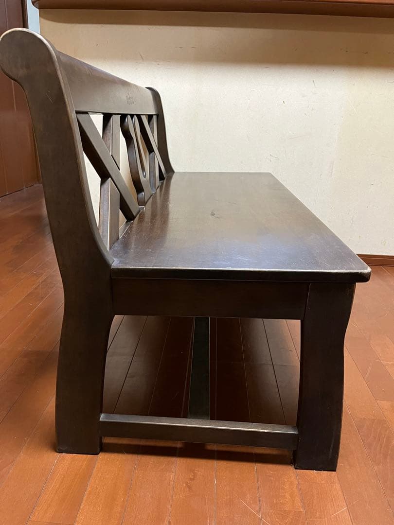 【愛知県岐阜県手渡値引】カリモク ルスティックRUSTIC ３人掛ベンチチェア