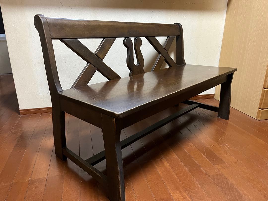 【愛知県岐阜県手渡値引】カリモク ルスティックRUSTIC ３人掛ベンチチェア