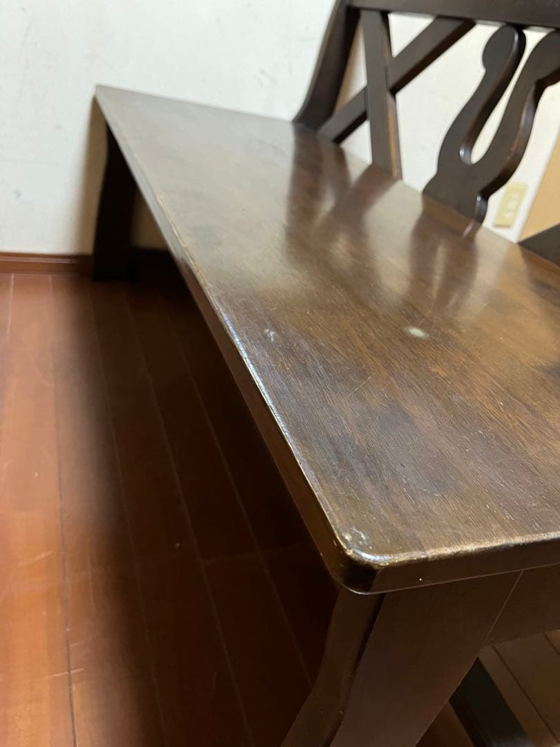 【愛知県岐阜県手渡値引】カリモク ルスティックRUSTIC ３人掛ベンチチェア