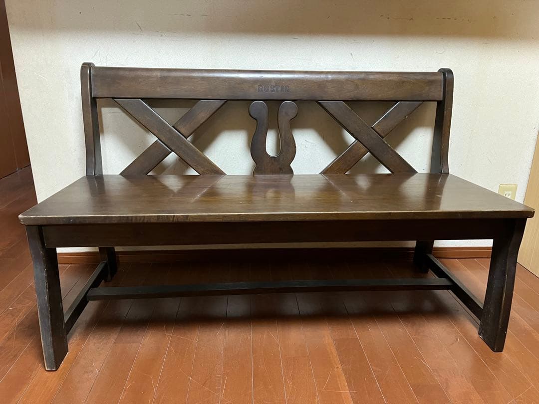 【愛知県岐阜県手渡値引】カリモク ルスティックRUSTIC ３人掛ベンチチェア