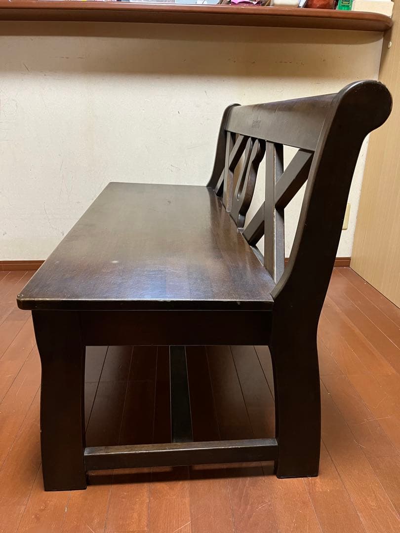 【愛知県岐阜県手渡値引】カリモク ルスティックRUSTIC ３人掛ベンチチェア