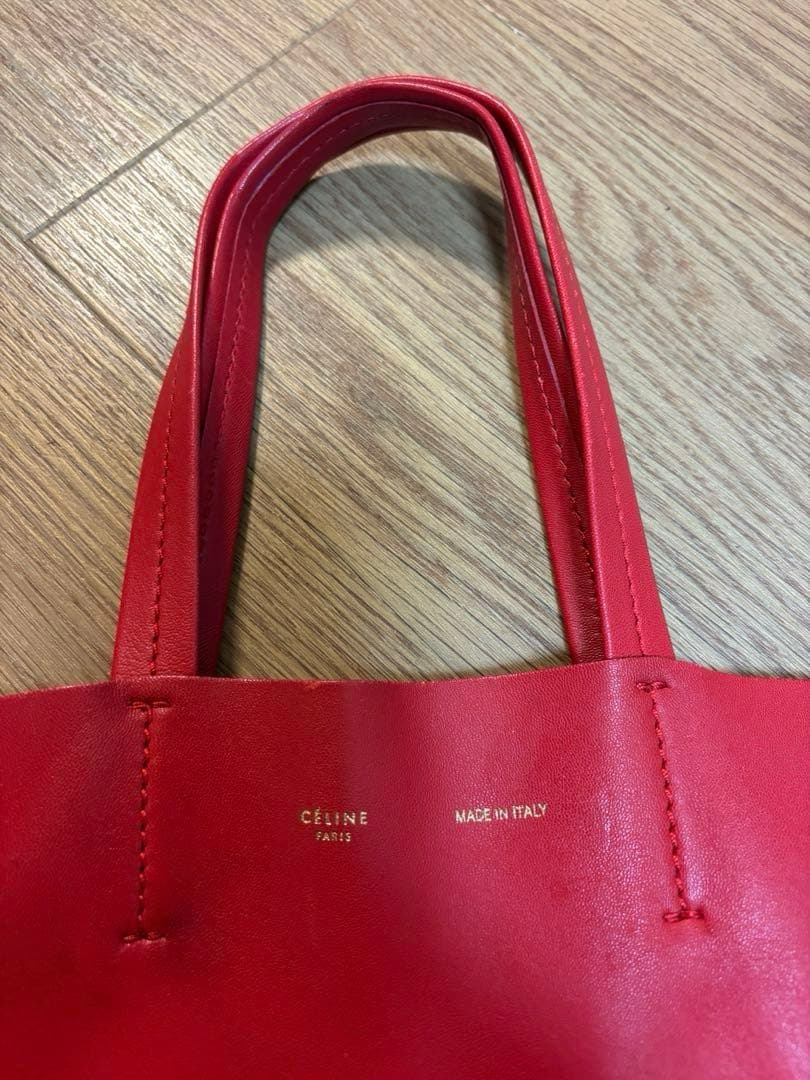 CÉLINE 赤✖️ベージュ トートバッグ