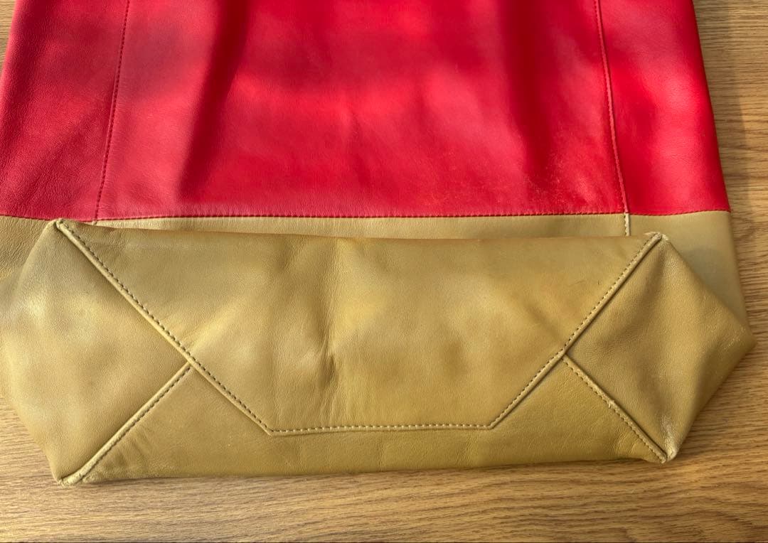 CÉLINE 赤✖️ベージュ トートバッグ