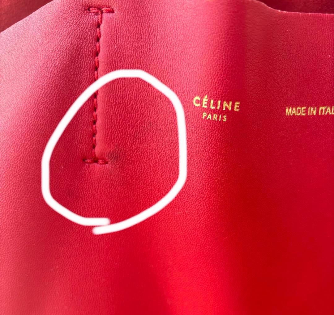 CÉLINE 赤✖️ベージュ トートバッグ