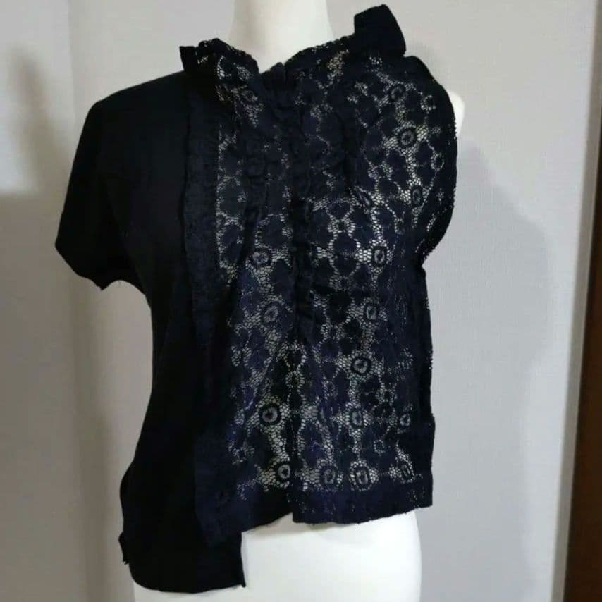 【美品】タオコムデギャルソン　半袖トップス　レース　異素材