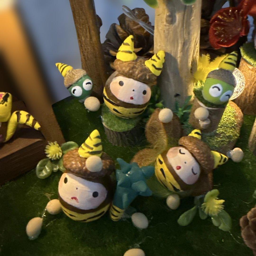 どんぐりアート♡2026年度節分　猫帽子BIGオブジェ　一点物♡