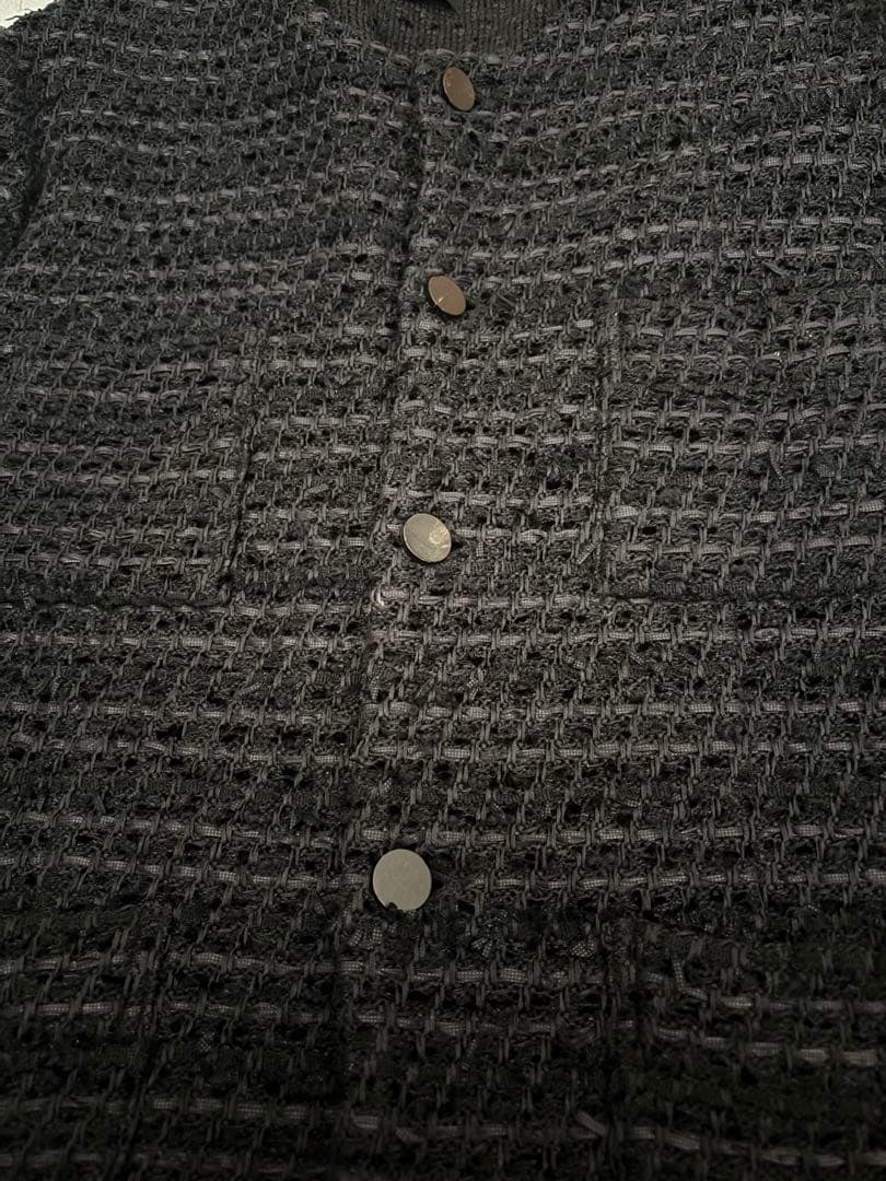 COOHEM ツイードジャケット ニットジャケット XL ネイビー