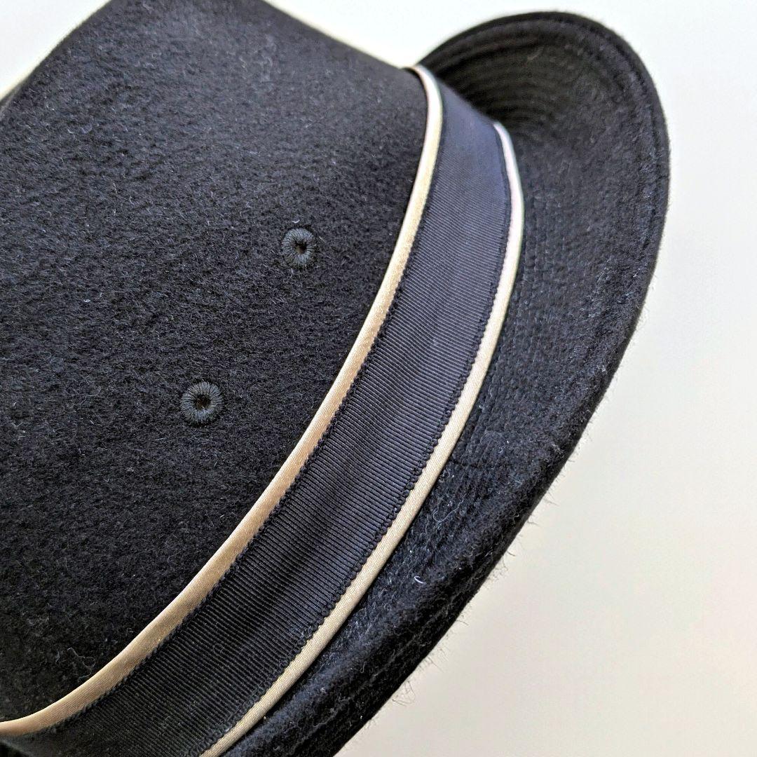 Borsalino アンゴラ100％ 中折れ フェルト ハット 黒 60cm