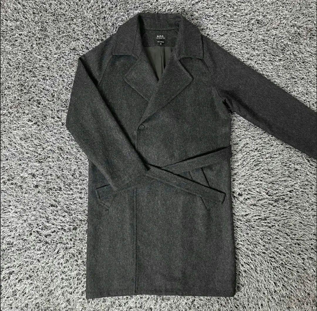 A.P.C.(アーペーセー)カシミヤ ウール ブレンド ベルト付き コート