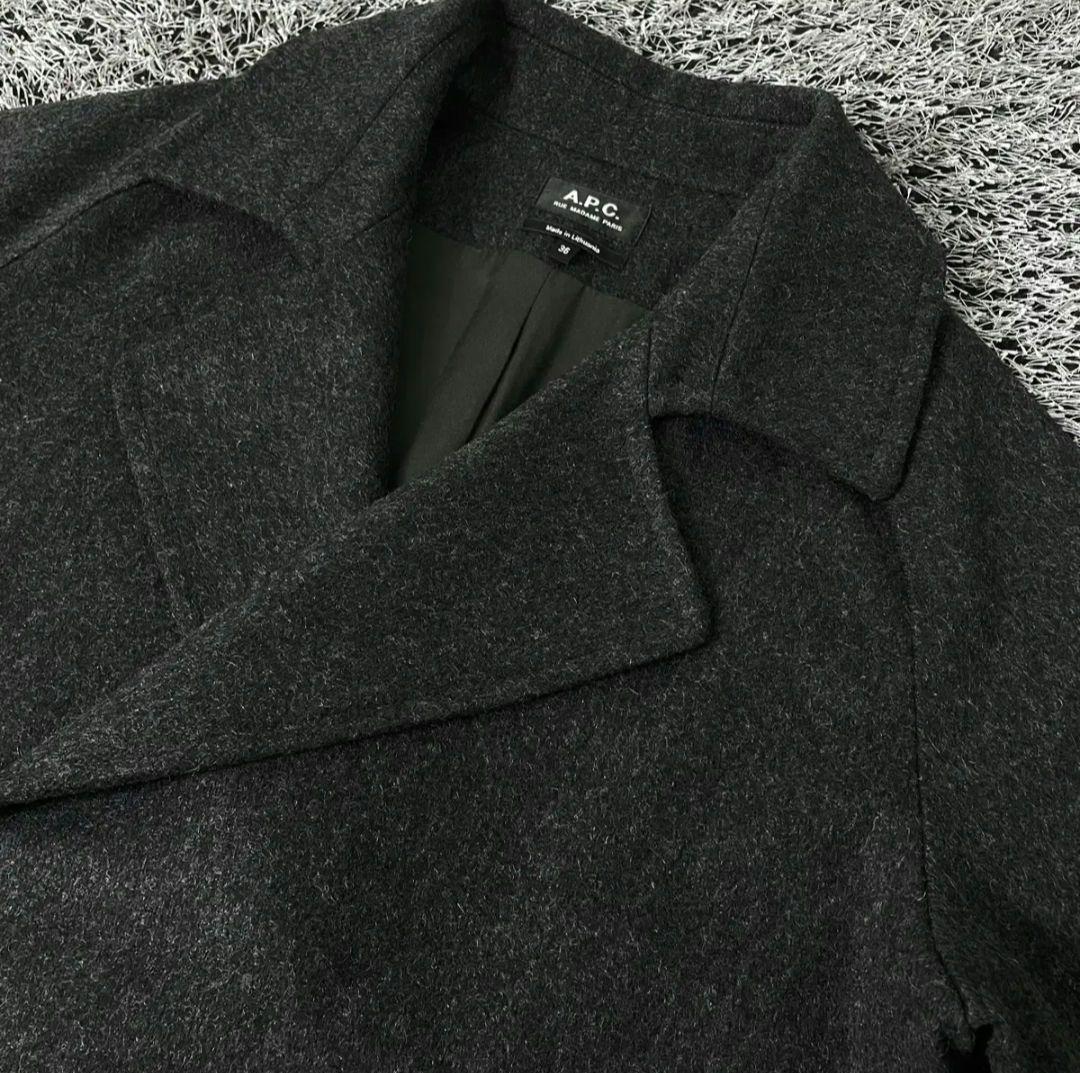 A.P.C.(アーペーセー)カシミヤ ウール ブレンド ベルト付き コート