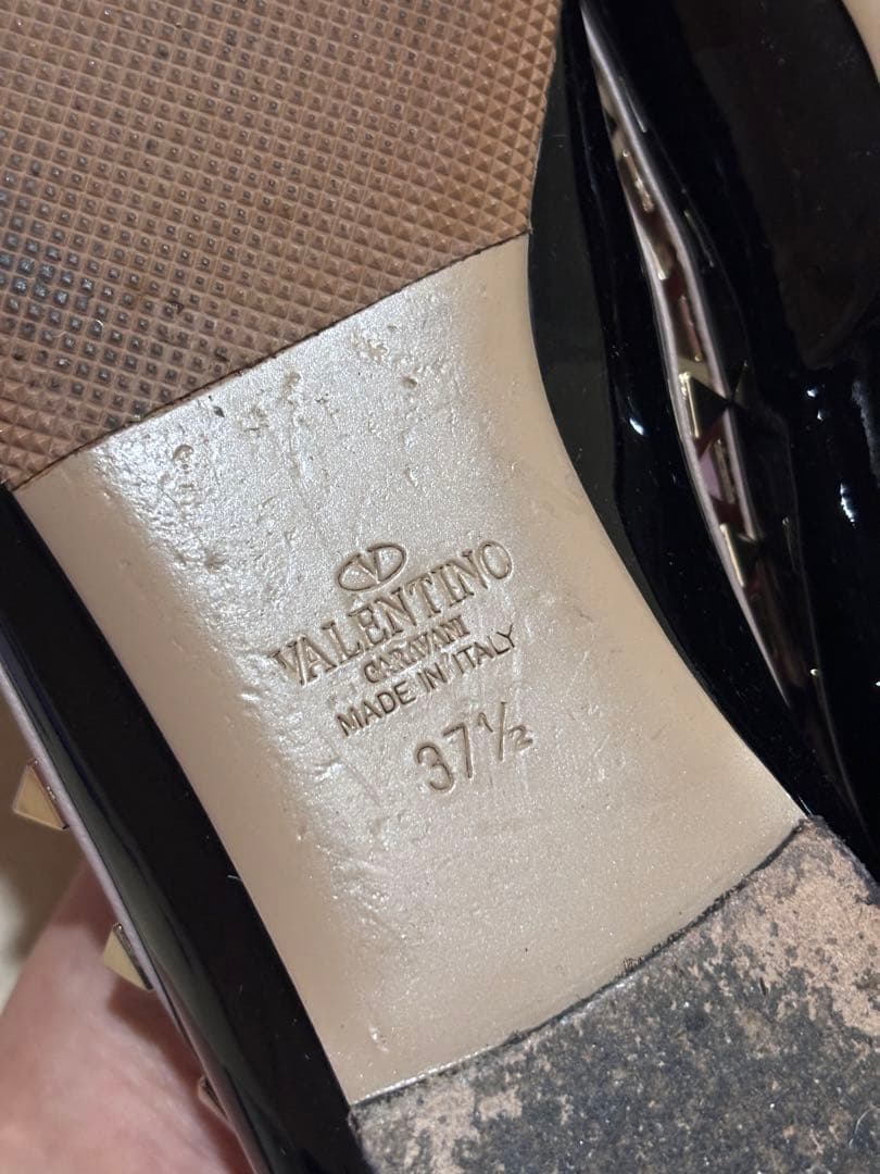 VALENTINO スタッズ付きフラットシューズ 37.5