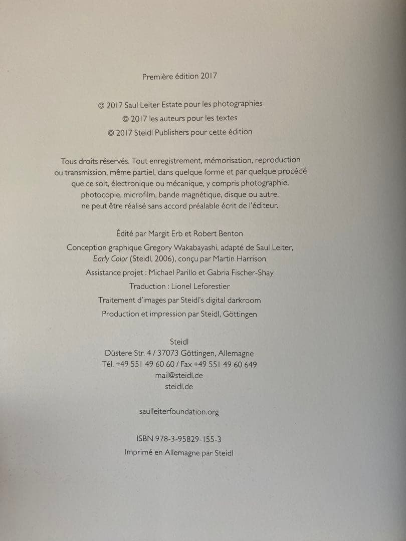 ソール・ライター　SAUL LEITER In My Room 写真集