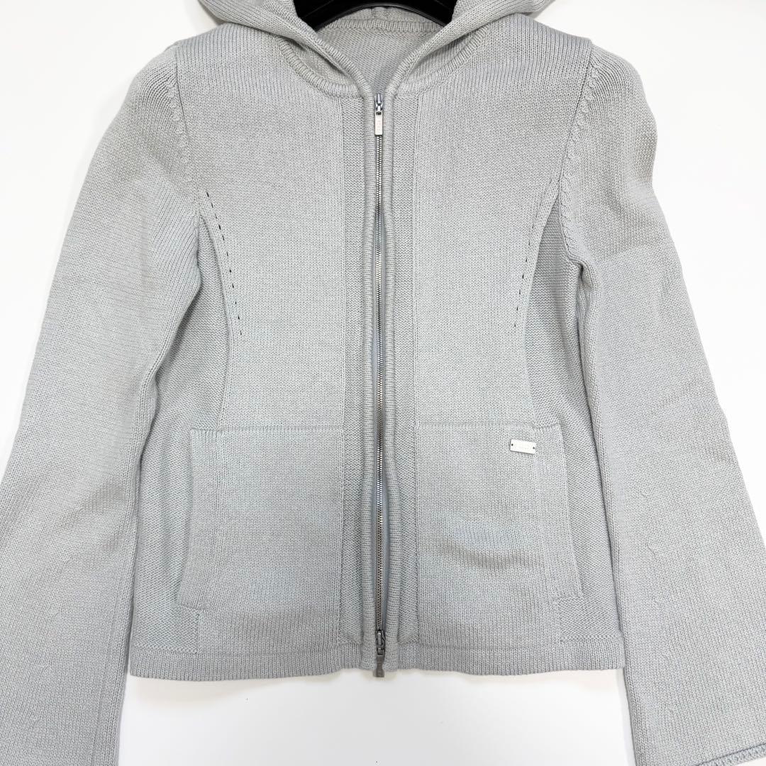 【美品】フォクシー リリーパーカー コットン カーディガン フーディー　38